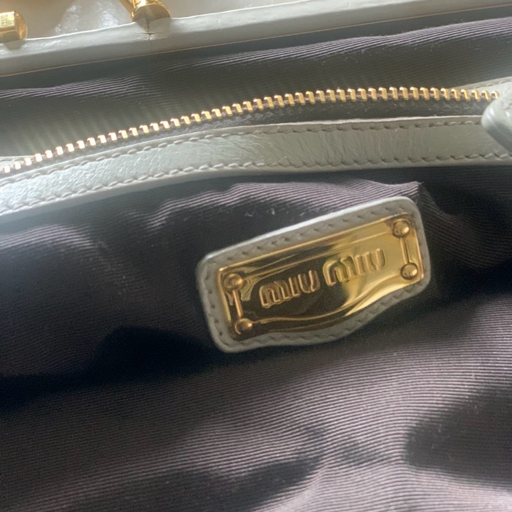 Miu Miu Gold Hardware Soft Calfskin Handbag